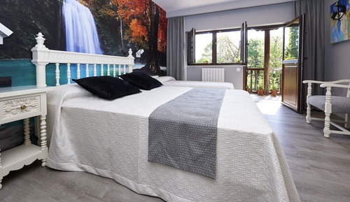 Habitación triple, terraza