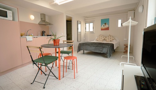 Estudio, terraza