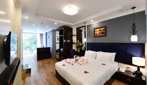 Habitación triple, vistas a la ciudad