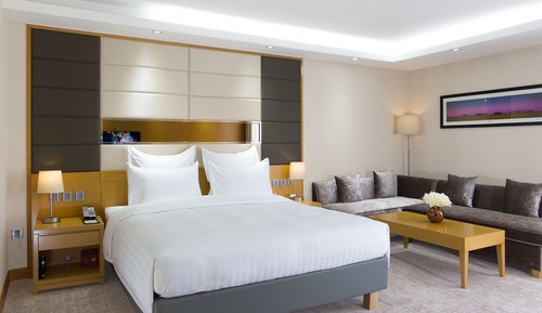 Habitación superior, 1 cama de matrimonio grande con sofá cama