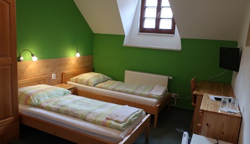 Habitación básica con 2 camas individuales