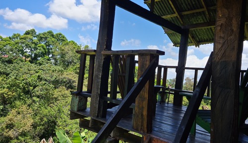 Cabaña básica, 2 camas dobles, balcón, vistas a la montaña (Balcón canela #1)