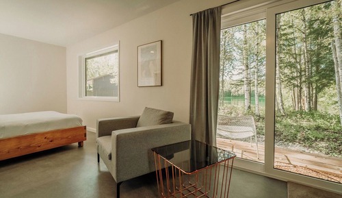 Cabaña panorámica, 1 cama de matrimonio, vistas al lago