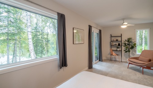 Cabaña Deluxe, 1 cama de matrimonio, vistas al complejo turístico