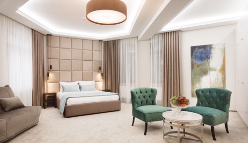 Habitación Deluxe doble, 1 cama de matrimonio grande con sofá cama