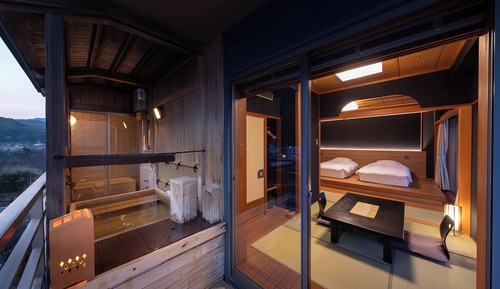 Habitación cuádruple tradicional, no fumadores (Japanese Style Private Open-air Bath)