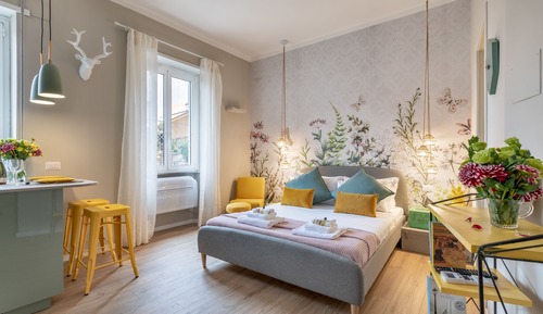 Estudio, 1 cama de matrimonio