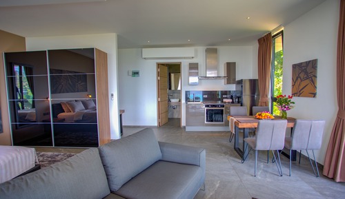 Estudio Deluxe, 1 cama de matrimonio grande, vistas al mar