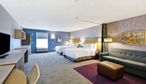 Estudio, 2 camas de matrimonio, accesible para personas con discapacidad, bañera