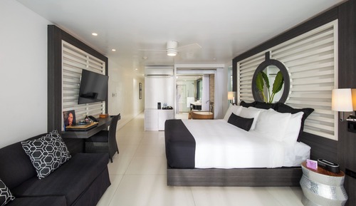 Suite junior, 1 cama de matrimonio grande, vistas al mar (with Cabana)
