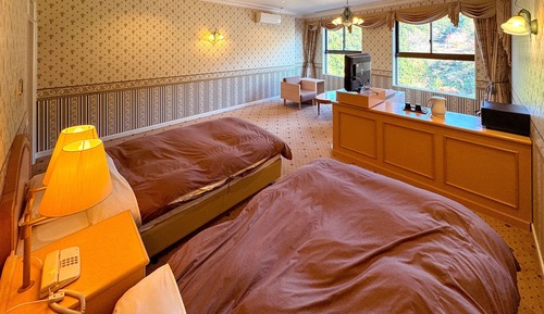 Habitación superior con 2 camas individuales, no fumadores, vistas a la ciudad (with Bath)