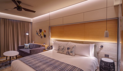 Habitación, 1 cama de matrimonio grande con sofá cama, no fumadores, vistas al mar (Balcony)