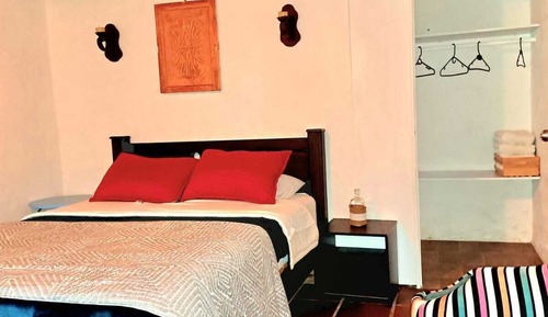 Habitación cuádruple familiar, 2 camas dobles, vistas al jardín