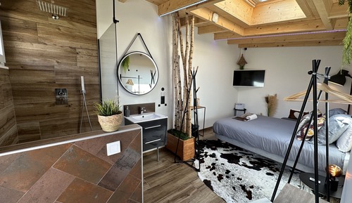 Habitación Deluxe doble, 1 cama de matrimonio grande (CHAMBRE 7 INGALLS)