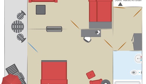 Suite familiar, 1 habitación, balcón, vistas a la montaña