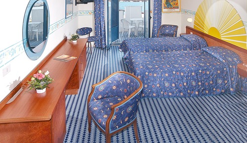 Habitación con 1 cama doble o 2 individuales, vistas al mar