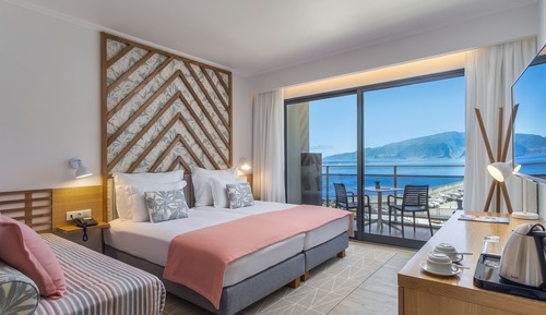 Habitación Deluxe con 2 camas individuales, 2 camas individuales, terraza, vistas al mar