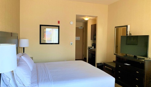 Habitación, 1 cama de matrimonio grande, ducha adaptada (Communications)