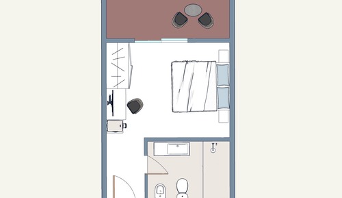 Habitación Deluxe con 1 cama doble o 2 individuales