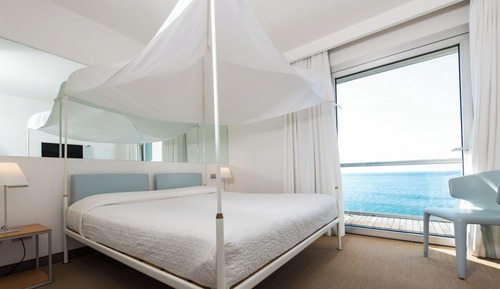 Habitación romántica doble, balcón, vistas al mar
