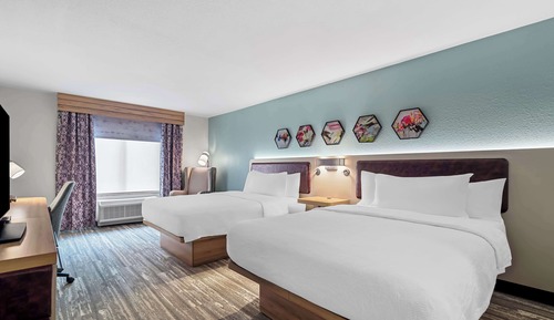 2 camas de matrimonio, accesible para personas con discapacidad