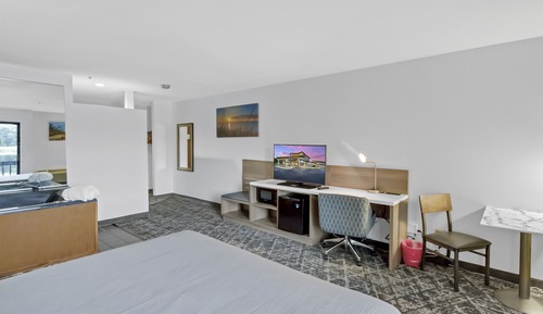 Habitación, 1 cama de matrimonio grande, vistas al lago