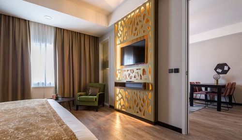 Estudio Deluxe, 1 cama de matrimonio grande con sofá cama