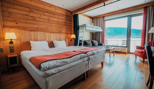 Habitación familiar, vistas al lago