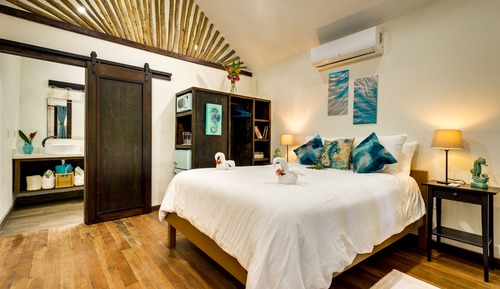 Cabaña superior, 1 cama de matrimonio, vistas al jardín