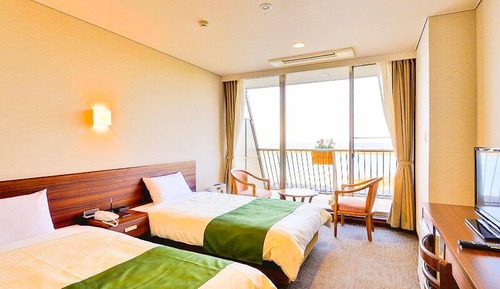 Habitación con 2 camas individuales, no fumadores, vistas al mar