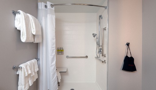 Habitación estándar, 1 cama de matrimonio grande, accesible en silla de ruedas (Mobility, Roll Shwr)