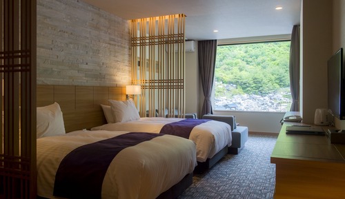 Habitación Premier, accesible para personas con discapacidad (3F, Half Open Air Bath, Main Bldg.)