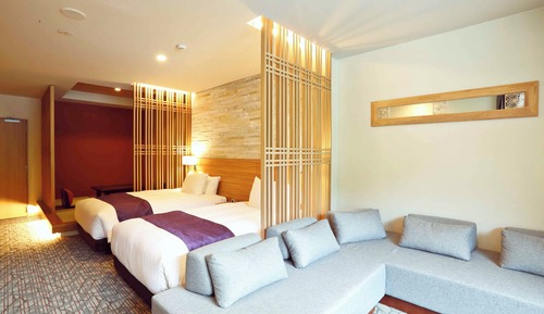 Habitación Premier, terraza (4F, Half Open Air Bath, Main Bldg.)