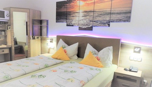 Habitación Confort doble, frigorífico y microondas