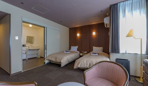 Habitación con 2 camas individuales, accesible para personas con discapacidad (Western Style)