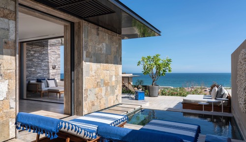 Habitación, 2 camas de matrimonio, no fumadores, vistas parciales al mar (Ground Floor)