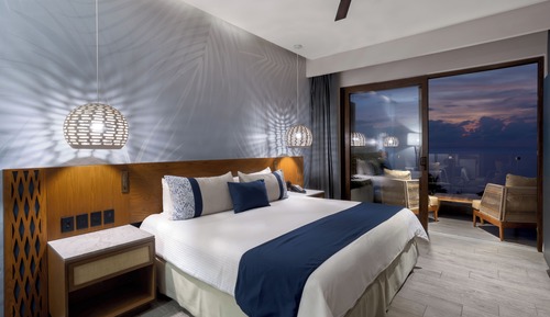 Habitación, 2 camas dobles, vistas al mar