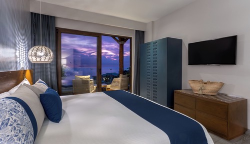 Habitación, 2 camas dobles, vistas al mar