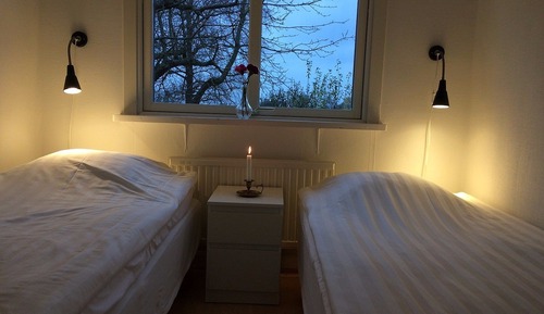 Habitación estándar con 2 camas individuales, baño compartido (Pensionatsrum Loften)