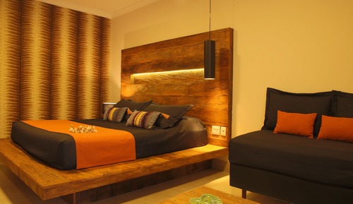 Habitación de lujo, varias camas, vistas al jardín (Rouxinol)