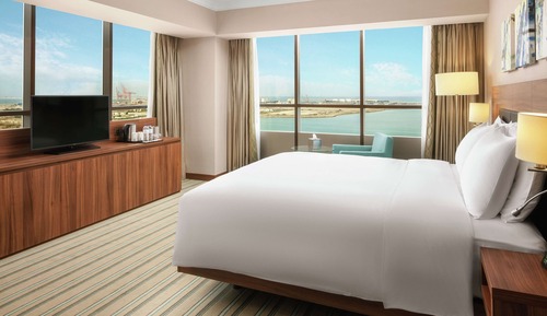 Habitación, 1 cama de matrimonio grande, vistas al mar, en esquina