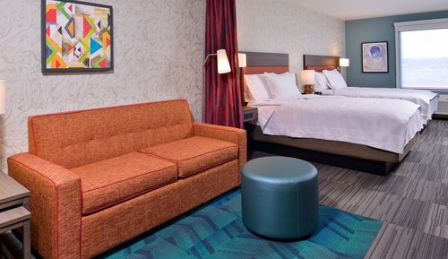 Estudio, 2 camas de matrimonio, accesible para personas con discapacidad, bañera