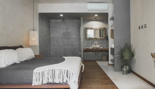 Habitación doble superior, 1 cama de matrimonio grande, vistas a la piscina