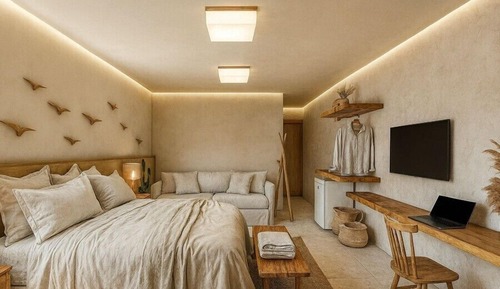 Habitación de lujo, 1 cama de matrimonio grande con sofá cama