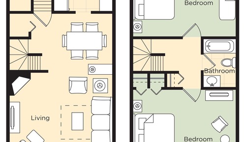 Apartamento Deluxe, 2 habitaciones, cocina