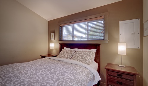 Cabaña, vistas al jardín