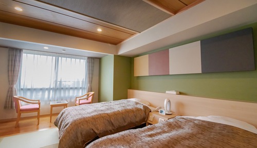 Habitación de diseño con 2 camas individuales