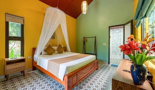 Habitación doble superior, 1 cama de matrimonio grande, vistas a la montaña