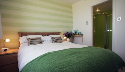 Habitación doble, baño privado, vistas al mar (Green Room)