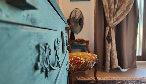 Habitación triple superior, patio, vistas al mar